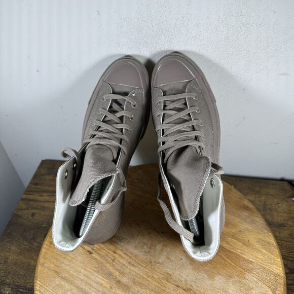 Converse Chuck Taylor All Star Shoes Mens Size 8 Taupe High Top Canvas 168507C - Picture 6 of 8
